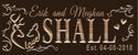 ADVPRO Personalized Last Name Rustic Home Decor Wood Engraving Custom Wedding Gift Couples Established Wooden Signs wpc0373-tm - Brown