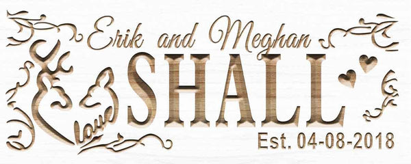ADVPRO Personalized Last Name Rustic Home Decor Wood Engraving Custom Wedding Gift Couples Established Wooden Signs wpc0373-tm - White