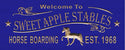 ADVPRO Horse Boarding Name Personalized Stables Wood Engraved Wooden Sign wpc0412-tm - Blue