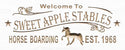 ADVPRO Horse Boarding Name Personalized Stables Wood Engraved Wooden Sign wpc0412-tm - White