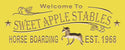 ADVPRO Horse Boarding Name Personalized Stables Wood Engraved Wooden Sign wpc0412-tm - Yellow