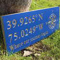 ADVPRO Compass Latitude Longitude Location Family Wedding Sign Wood Engraved Wooden Sign wpc0415-tm - Details 2