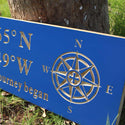 ADVPRO Compass Latitude Longitude Location Family Wedding Sign Wood Engraved Wooden Sign wpc0415-tm - Details 6