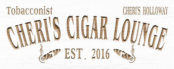 ADVPRO Tobacconist Name Personalized Cigar Lounge Shop Wood Engraved Wooden Sign wpc0416-tm - White