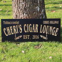 ADVPRO Tobacconist Name Personalized Cigar Lounge Shop Wood Engraved Wooden Sign wpc0416-tm - Details 1