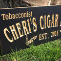 ADVPRO Tobacconist Name Personalized Cigar Lounge Shop Wood Engraved Wooden Sign wpc0416-tm - Details 5