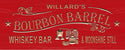 ADVPRO Bourbon Barrel Name Personalized Whiskey Bar Wood Engraved Wooden Sign wpc0420-tm - Red