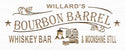 ADVPRO Bourbon Barrel Name Personalized Whiskey Bar Wood Engraved Wooden Sign wpc0420-tm - White