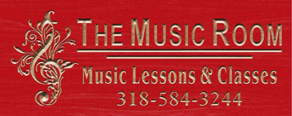 ADVPRO Music Room Name Personalized with Telephone Wood Engraved Wooden Sign wpc0430-tm - Red