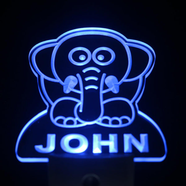 ADVPRO Elephant Personalized Name 3D LED Motion Sensor Night Light ws1001-tm - Blue