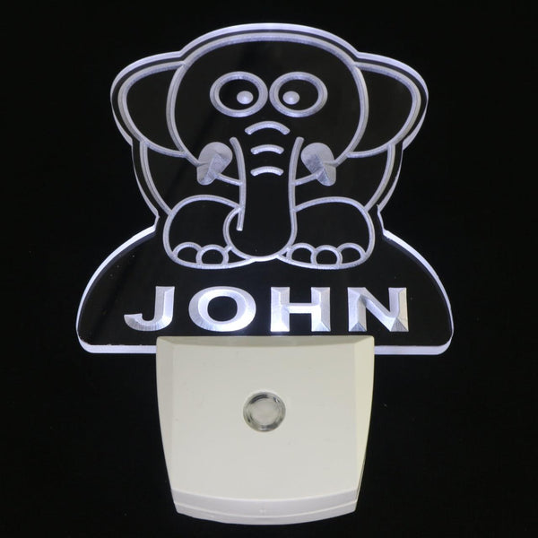 ADVPRO Elephant Personalized Name 3D LED Motion Sensor Night Light ws1001-tm - White