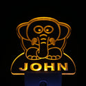 ADVPRO Elephant Personalized Name 3D LED Motion Sensor Night Light ws1001-tm - Yellow