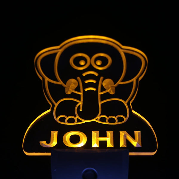 ADVPRO Elephant Personalized Name 3D LED Motion Sensor Night Light ws1001-tm - Yellow