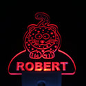 ADVPRO Leopard Personalized Night Light Baby Kids Name Day/Night Sensor LED Sign ws1002-tm - Red