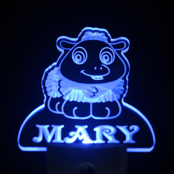 ADVPRO Baby Kids Lamb Personalized Night Light Baby Kids Name Day/Night Sensor LED Sign ws1003-tm - Blue