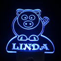 ADVPRO Pig Personalized Night Light Baby Kids Name Day/Night Sensor LED Sign ws1004-tm - Blue