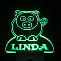 ADVPRO Pig Personalized Night Light Baby Kids Name Day/Night Sensor LED Sign ws1004-tm - Green