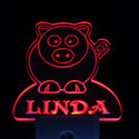 ADVPRO Pig Personalized Night Light Baby Kids Name Day/Night Sensor LED Sign ws1004-tm - Red