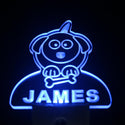 ADVPRO Dog Puppy Personalized Night Light Baby Kids Name Day/Night Sensor LED Sign ws1006-tm - Blue