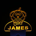 ADVPRO Dog Puppy Personalized Night Light Baby Kids Name Day/Night Sensor LED Sign ws1006-tm - Yellow