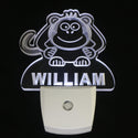 ADVPRO Monkey Personalized Night Light Baby Kids Name Day/ Night Sensor LED Sign ws1008-tm - White