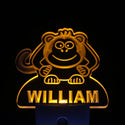 ADVPRO Monkey Personalized Night Light Baby Kids Name Day/ Night Sensor LED Sign ws1008-tm - Yellow