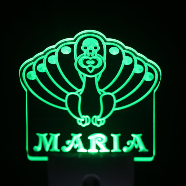 ADVPRO Peacock Personalized Night Light Baby Kids Name Day/ Night Sensor LED Sign ws1011-tm - Green