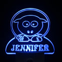 ADVPRO Sheep Personalized Night Light Baby Kids Name Day/Night Sensor LED Sign ws1013-tm - Blue