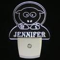 ADVPRO Sheep Personalized Night Light Baby Kids Name Day/Night Sensor LED Sign ws1013-tm - White