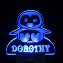 ADVPRO Penguin Personalized Night Light Baby Kids Name Day/Night Sensor LED Sign ws1015-tm - Blue