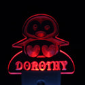 ADVPRO Penguin Personalized Night Light Baby Kids Name Day/Night Sensor LED Sign ws1015-tm - Red