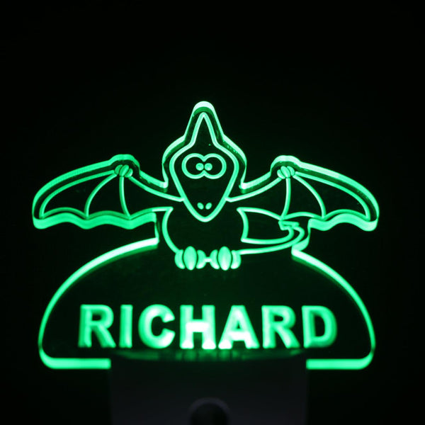 ADVPRO Pterodactyl Dinosaur Personalized Night Light Baby Kids Name Day Sensor LED Sign ws1017-tm - Green