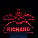 ADVPRO Pterodactyl Dinosaur Personalized Night Light Baby Kids Name Day Sensor LED Sign ws1017-tm - Red