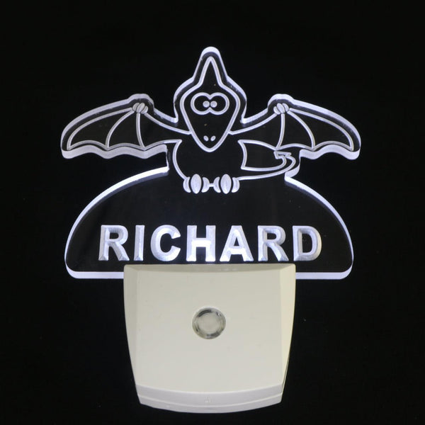 ADVPRO Pterodactyl Dinosaur Personalized Night Light Baby Kids Name Day Sensor LED Sign ws1017-tm - White