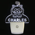 ADVPRO Cat Personalized Night Light Baby Kids Name Day/Night Sensor LED Sign ws1018-tm - White