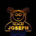 ADVPRO Elk Personalized Night Light Baby Kids Name Day/Night Sensor LED Sign ws1019-tm - Yellow