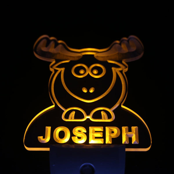 ADVPRO Elk Personalized Night Light Baby Kids Name Day/Night Sensor LED Sign ws1019-tm - Yellow