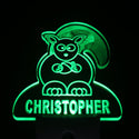 ADVPRO Squirrel Personalized Night Light Baby Kids Name Day/ Night Sensor LED Sign ws1021-tm - Green