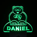 ADVPRO Bear Personalized Night Light Baby Kids Name Day/Night Sensor LED Sign ws1022-tm - Green