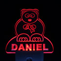 ADVPRO Bear Personalized Night Light Baby Kids Name Day/Night Sensor LED Sign ws1022-tm - Red