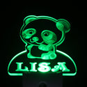 ADVPRO Panda Personalized Night Light Baby Kids Name Day/Night Sensor LED Sign ws1024-tm - Green