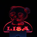 ADVPRO Panda Personalized Night Light Baby Kids Name Day/Night Sensor LED Sign ws1024-tm - Red