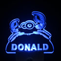 ADVPRO Crab Personalized Night Light Baby Kids Name Day/ Night Sensor LED Sign ws1026-tm - Blue