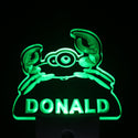 ADVPRO Crab Personalized Night Light Baby Kids Name Day/ Night Sensor LED Sign ws1026-tm - Green