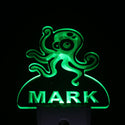 ADVPRO Octopus Personalized Night Light Name Day/Night Sensor LED Sign ws1032-tm - Green