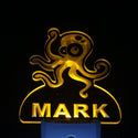ADVPRO Octopus Personalized Night Light Name Day/Night Sensor LED Sign ws1032-tm - Yellow