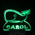 ADVPRO Whale Personalized Night Light Baby Kids Name Day/Night Sensor LED Sign ws1037-tm - Green