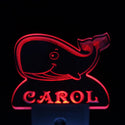 ADVPRO Whale Personalized Night Light Baby Kids Name Day/Night Sensor LED Sign ws1037-tm - Red