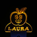 ADVPRO Apple Fruit Personalized Night Light Baby Kids Name Day/Night Sensor LED Sign ws1040-tm - Yellow