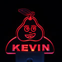 ADVPRO Pear Fruit Personalized Night Light Baby Kids Name Day/Night Sensor LED Sign ws1041-tm - Red